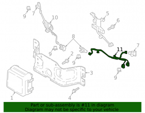 Front bumper wiring for parking sensors left Mazda CX-5 22-25
