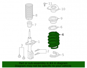 Front left spring Ford Explorer 20-24 AWD