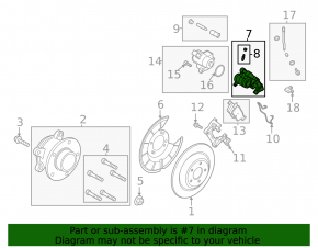 Rear left caliper Ford Escape MK4 23- FWD electric