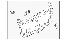 Mazda CX-50 23-25 black lower tailgate trim