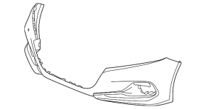 Front bumper bare Honda Accord 21-22 without parking sensors