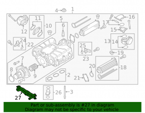 Cooling system pipes Audi Q5 8R 13-17 3.0