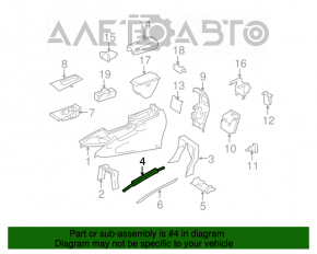Left center console handle for Mercedes W164 ML
