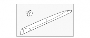 Door trim lower rear right Chevrolet Impala 14-20