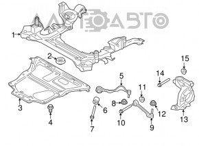 Lower control arm, front right, BMW 3 F30 12-18 AWD