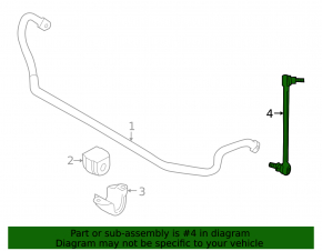 Front right stabilizer link BMW 1 E82 08-13 RWD