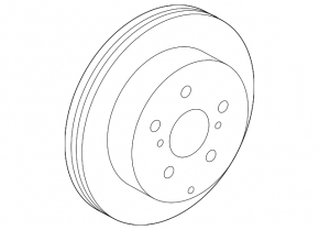 Rear left brake disc Toyota Rav4 13-18 280/12 rusty