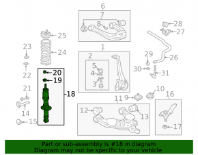 Front right shock absorber Toyota Solara 2.4 04-06