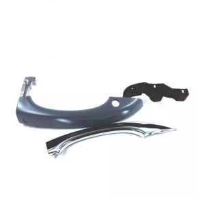 External rear left door handle assembly for Audi A6 C7 12-18, keyless, with backlight, chrome