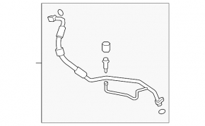 The third air conditioner compressor-heater pipe for the Audi Q8 19-25 MHEV is short and fits R1234YF.