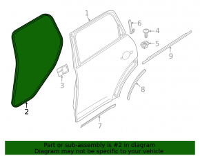Door seal rear left Mini Cooper Countryman R60 10-16