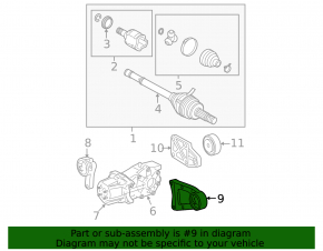 Left gearbox support for Lexus NX 15-21 AWD