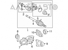 Left gearbox support for Lexus NX 15-21 AWD
