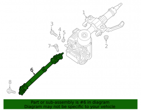 Steering cardan shaft Hyundai Veloster 12-17