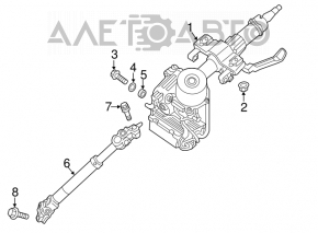 Steering cardan shaft Hyundai Veloster 12-17