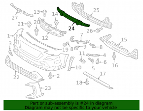 Subaru Legacy 2023-2025 front bumper absorber