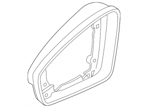 Left mirror element housing VW Tiguan 18-24