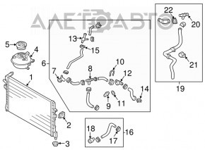 Expansion tank cooling VW Jetta 19-
