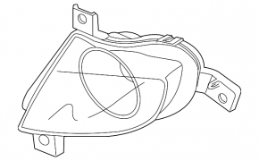 Left fog light for BMW 3 E90 E91 09-12 rest.