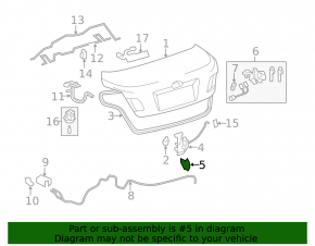 Toyota Camry v40 07-11 trunk lid lock hook