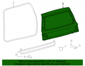The trunk door is bare, the upper part of the Toyota Land Cruiser 09-15 pre-rest, under the spoiler.