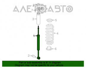 Rear left shock absorber Jeep Cherokee KL 14-18 awd off road