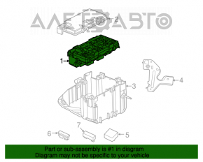 Jeep Grand Cherokee 14-17 underhood fuse box