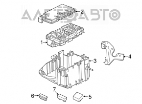 Jeep Grand Cherokee 14-17 underhood fuse box