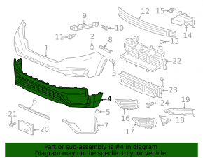 Front Bumper Lip Honda CRV 20-22