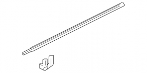 Acura MDX 14-20 chrome door-glass molding, center rear left