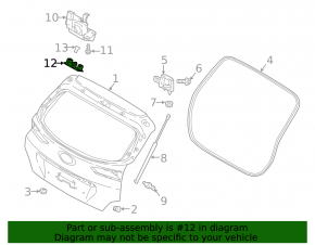 Hyundai Kona 18-23 Trunk Door Lock Hook