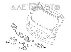 Hyundai Santa FE Sport 13-16 Trunk Door Opening Button