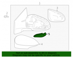 Left side mirror turn signal repeater for Toyota Corolla 14-19