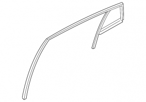 Rear left door glass seal Hyundai Ioniq 17-22