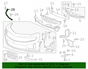 Front bumper cover left Chevrolet Camaro 16-23