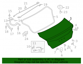Nissan Altima 19-24 Trunk Lid for Spoiler