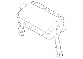 Passenger airbag in the dashboard of the Hyundai Santa FE Sport 13-18