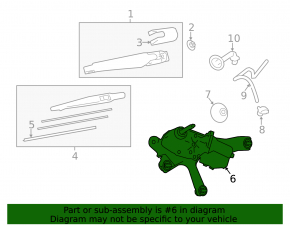 Rear wiper linkage with motor for Toyota Rav4 13-18