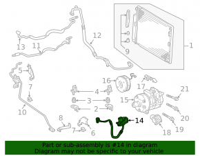 Air conditioner tube condenser-compressor Lexus GX470 03-09