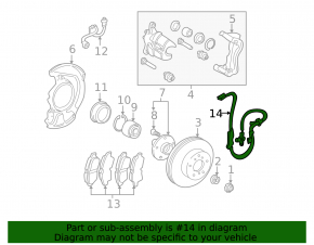 Front left ABS sensor for Lexus RX300 98-03