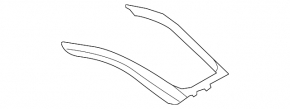 Center console trim Audi A4 B8 13-16 rest, dark brown wood structure, scratches