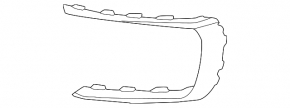 Right front bumper molding for Porsche Macan 22-26 rest.