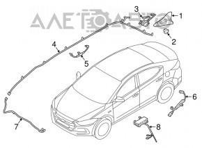 Antenna fin Hyundai Elantra AD 17-18 connector on wire