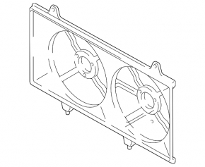 Diffuser radiator shroud bare Mazda6 03-08 2.3