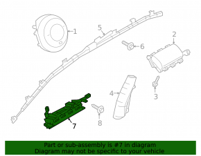 Airbag knee passenger airbag Mazda 3 19- Mexico built