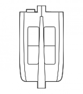 Ford Escape MK3 13-19 smart key, 5 buttons, peeling chrome, bumps