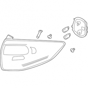 Outer wing lamp right Ford C-max MK2 13-16 prerest