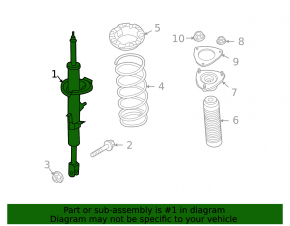 Front left shock absorber Infiniti FX QX70 09-17 RWD