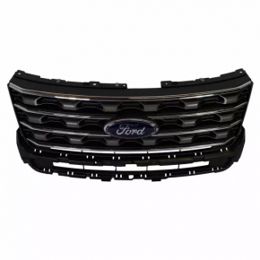 Radiator grill with frame and chrome in assembly Ford Explorer 16-17 rest, with emblem, sand