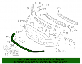 Front Bumper Lip Ford Mustang mk6 15-17